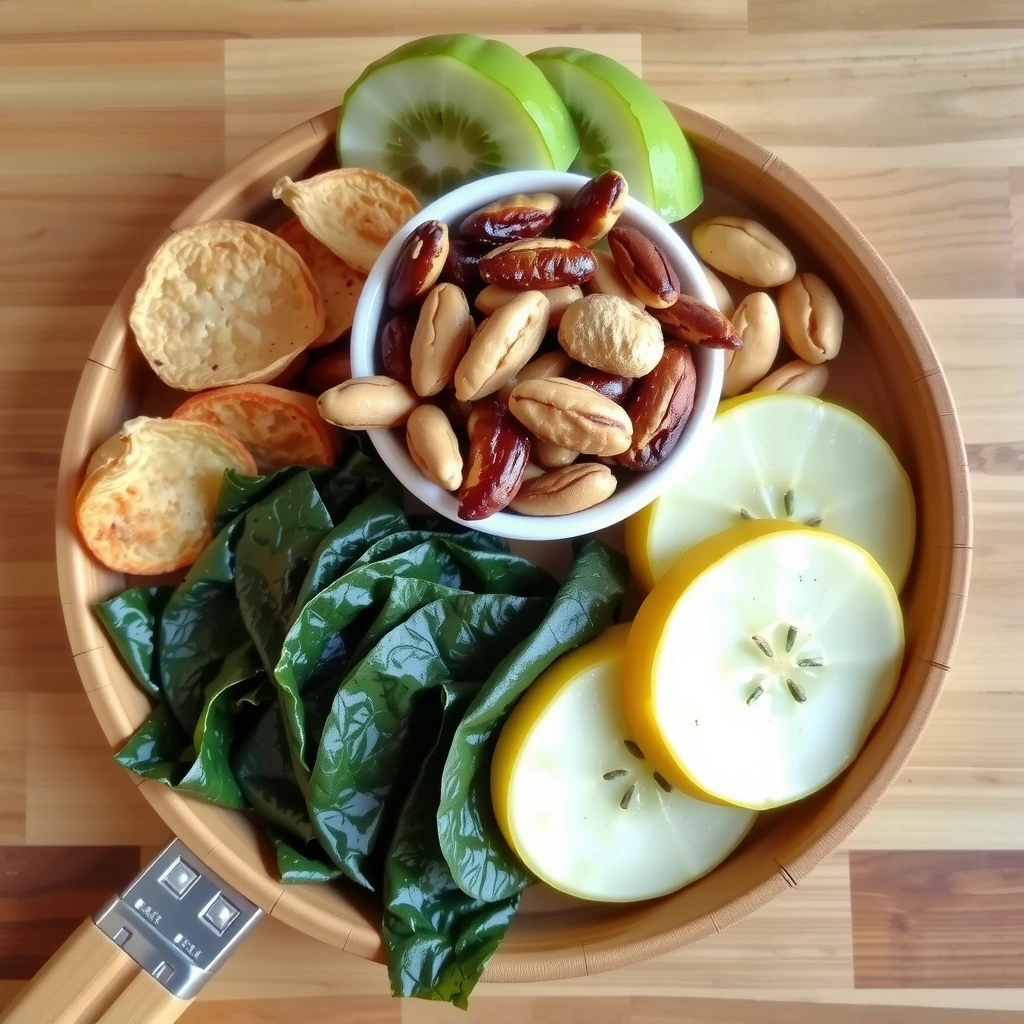 Healthy Indonesian snack alternatives with nuts and dried fruits